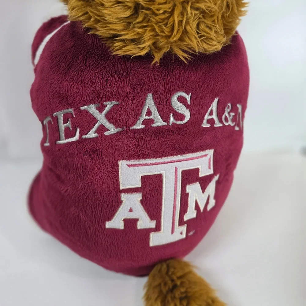 Texas A&M Reveille Pillow Pet Plush Mascot Maroon Logo College Football 12th Man - Picture 11 of 11